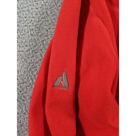 Eddie Bauer First Ascent Fleece Jacket Zip Pullover Mens 2XL Orange Gray Pocket - Picture 11 of 11